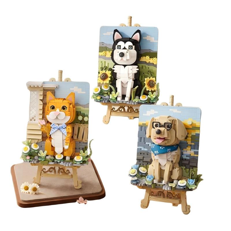 Building Block Mini - Mini Animals Landscape Drawing Board Building